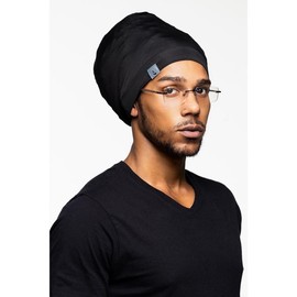 Dreadlocks locs hair cap bonnet for men and women - black - Size: medium