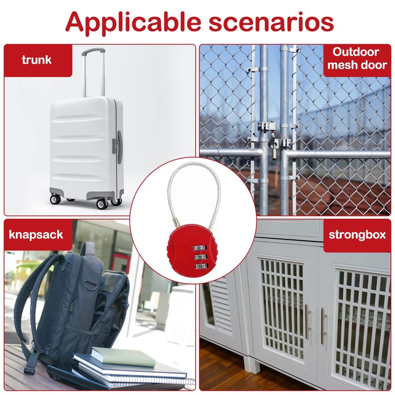 Luokeily 2 Pack Padlock, Combination Padlock Code for Backyard Fence