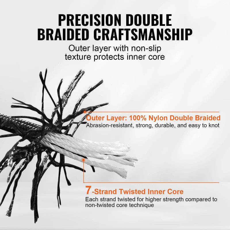 Braided Nylon Cord 3/16 Inch 250 Feet 32-Strand Design 720