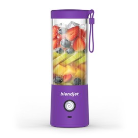 BlendJet Portable Blender for Smoothies & Shakes - 16oz BlendJet 2 Cordless Personal & Small Blender, USB-C Rechargeable & Self Cleaning - Quiet Mini Travel Blender with Stainless Steel Blade (Purple)