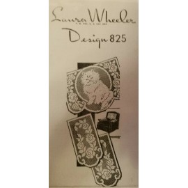 Laura Wheeler 825 Vintage LW Filet CAT & ROSES CHAIR SET Pattern to Crochet (Reproduction)