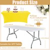 Yellow Spandex Tablecloth 4ft for Rectangle Table,Stretchable Tablecloth Washable Table