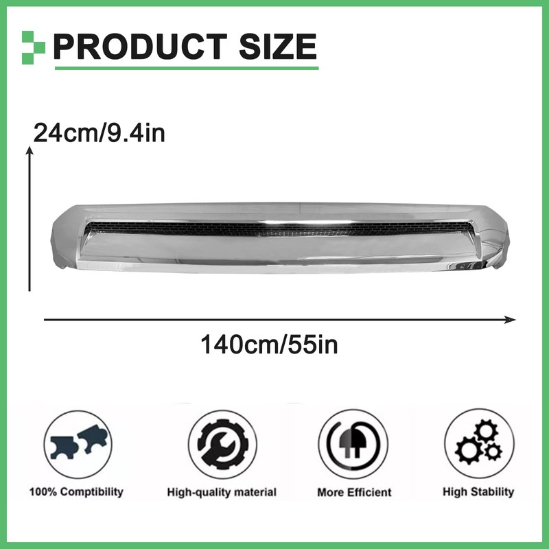 MATMACRO Front Upper Grille Compatible for Toyota Tundra Hood Bulge