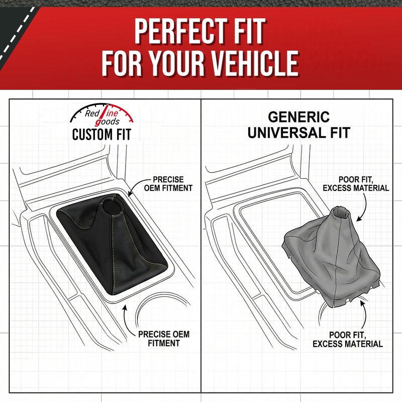 RedlineGoods STI (6Gaenge) Gear Stick Gaiter Cuff Compatible with Subaru