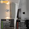Povectolay Silver Wall Light LED Battery Operated Wall Sconces(2 Pack),