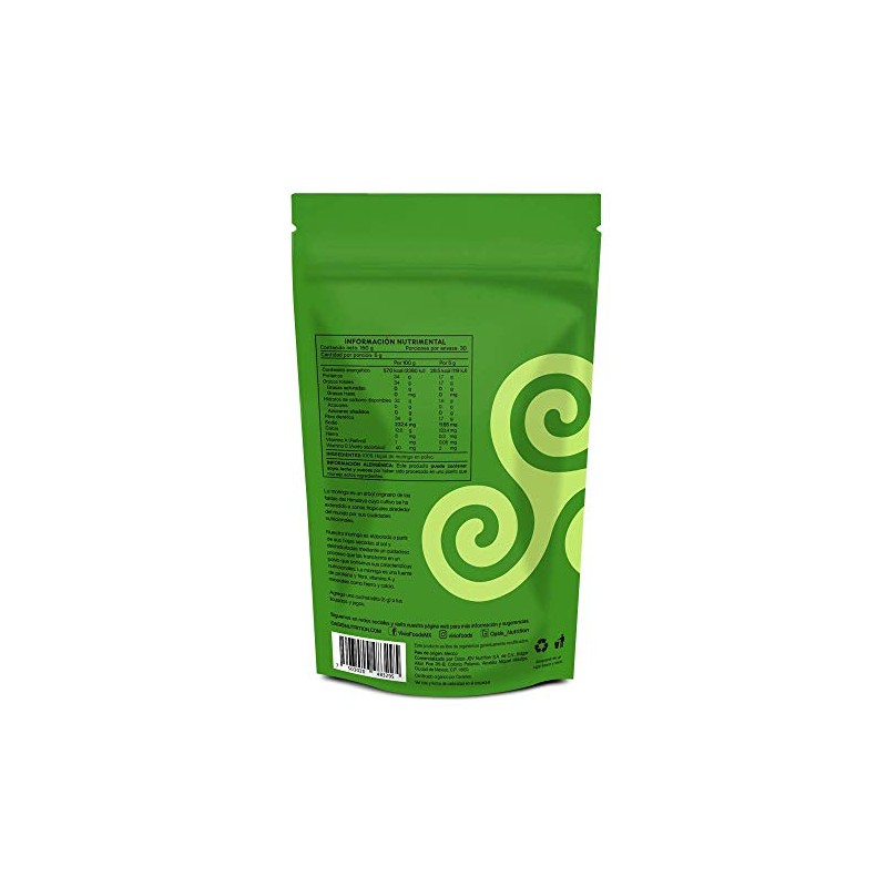 Vivio Foods, Moringa Orgánica En Polvo, 150 gramos