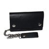 Trifold Biker's Large Wallet ID Card Holder With Chain Genuine