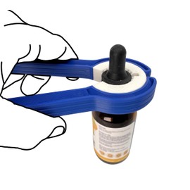 Intulon Bottle Opener, Multi-Purpose Cap Opener, Compact, 3 Sizes, Multiple Colors | V6 | For Seniors, Weak Hands, Arthritic Hands (Blue, Small)