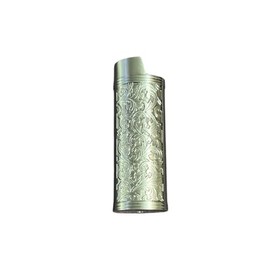 Dark Silver Filigree Metal Shell Lighter Case Cover Holder Fits Bic Lighters
