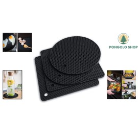 Food-Grade Silicone Kitchen Mats: 4-Piece Set for Heat Protection & Versatility