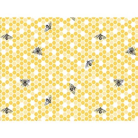 SFAG Bumblebees and Honeycomb Tissue Paper - 20 inches x30 inches Sized Sheets (12 Sheets), Yellow, 20 inches x 30 inches , Bees