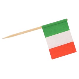 AIXXCUVQ 100pieces Italy Toothpick Flag for Food Decoration Eco-Friendly Wide Applications Paper Mini Italian Stick Flags