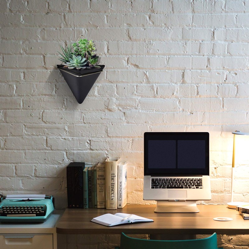 YOOMALL 2 Pack Hanging Planter Vase Geometric Wall Decor Ceramic