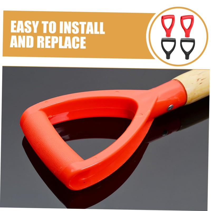 LALAFINA 4pcs D Shaped Grip Handle for Shovels Portable Replacement