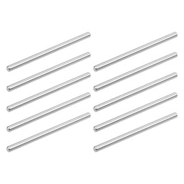 sourcing map 10Pcs 3mm x 50mm Dowel Pin 304 Stainless Steel Pegs Support Shelves Silver Tone