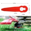 Plastic Grass Trimmer Blades, 100Pcs Plastic Lawn Mower Blades Replacement