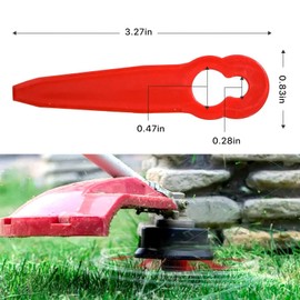 Plastic Grass Trimmer Blades, 100Pcs Plastic Lawn Mower Blades Replacement Lawn Mower Cutting Blades, 83 mm Plastic Replacement Blades for Einhell Grass Strimmer-Red