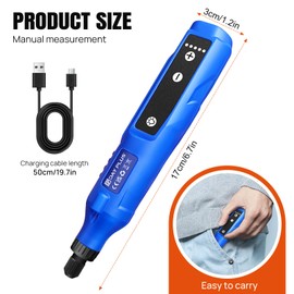 Cordless Rotary Tool, Multi-Purpose Power Rotary Tool with LED Light, 5 Speed Adjustment 3000-18000RPM, 3.7V 1500mAh, Engraving Pen for Sanding, Polishing, Drilling, Etching, DIY Crafts