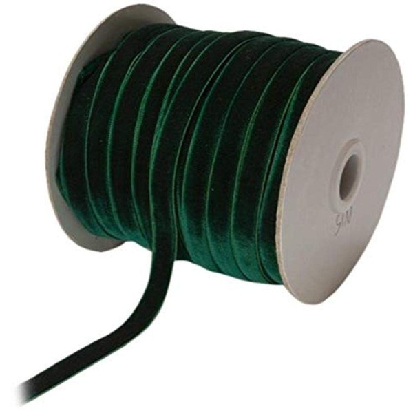 May Arts 3/8-Inch Wide Ribbon, Green Velvet