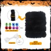 TOAOB 4pcs Thick Pipe Cleaners Kit Black Large Chenille Stems