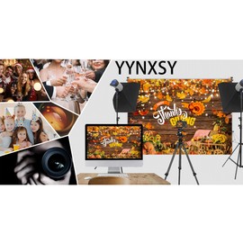 YYNXSY Thanksgiving Backdrop Fall Backdorp Thanksgiving Turkey Pumpkin Decoration Backdrop Autumn Banner Party Backdrops 7X5FT YY-2530