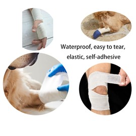 8Pcs Self-Adhesive Bandage Pack for Sports Injury, Knee & Wrist Support, Ankle Sprains, Strains & Swelling First Aid