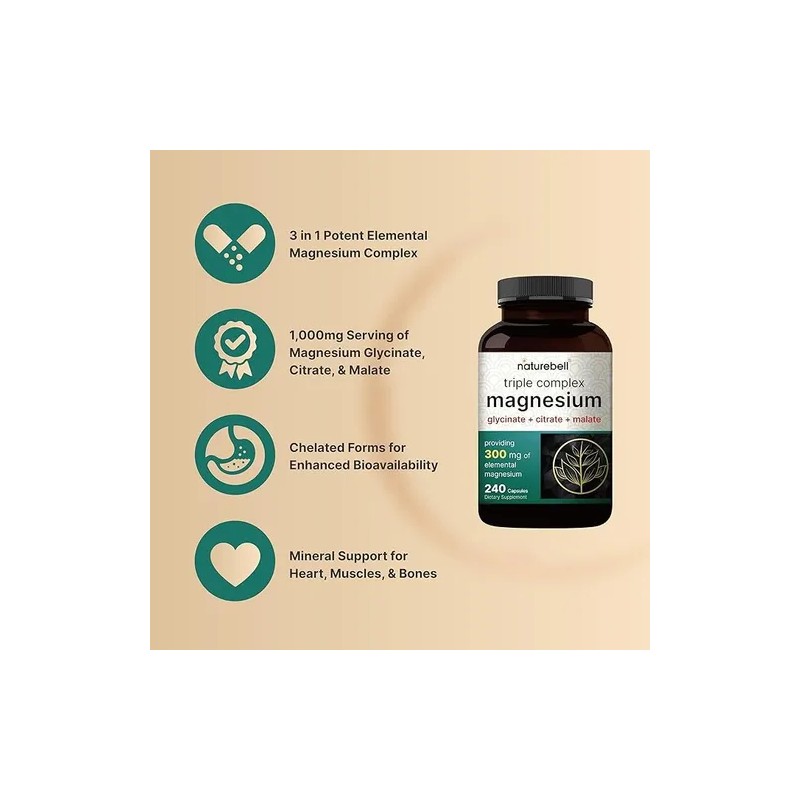 Complejo De Magnesio Triple Glicinato + Citrato + Malato