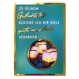 bentino Music birthday card, luminous sparkler, romantic greeting card with light for birthday, atmospheric greeting card that will be remembered