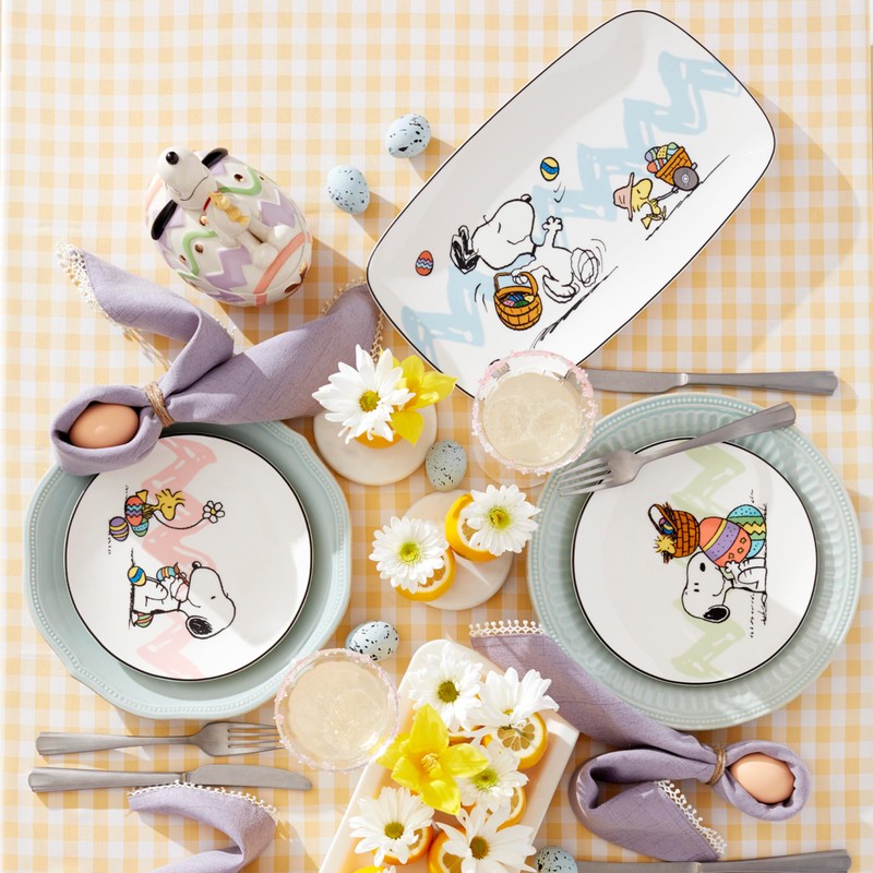 Lenox Peanuts Snoopy 4-Piece Easter Accent Plates Set, 4 Count,