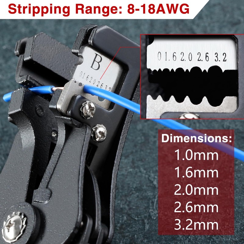 SPEEDWOX Automatic Wire Stripper Tool Heavy Duty Precision Wire Stripping