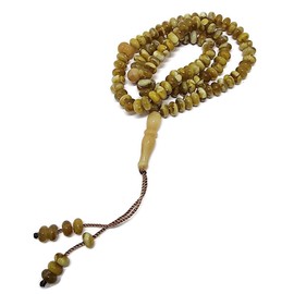 Islam Prayer Tasbih 99 Beads AMN-101 Muslim Zikr Rosary Misbaha w/Decorate Tassels Ramadan praying Eid Gift, 8 mm., Plastic, No Gemstone