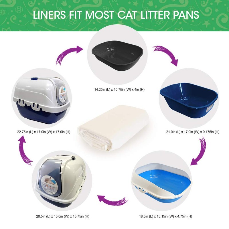 10 Count Fresh Kitty Durable Litter Box Liners, Easy Clean