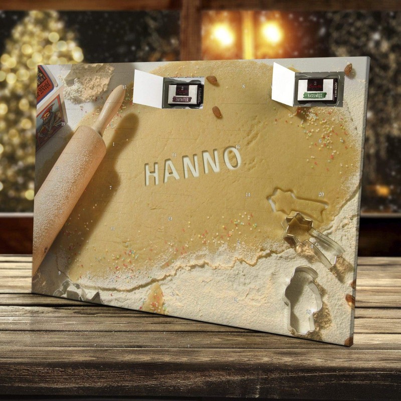printplanet - Adventskalender mit Namen Hanno - gefüllt mit Schokoladen-Füllung