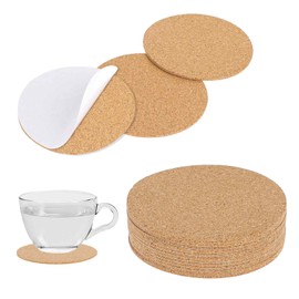12PCS Cork Coasters Cork Mats Placemats Cork Board Coffee Coaster for Hot Pans Hot Water Cups, Protecting Tables and Floors for Decoration