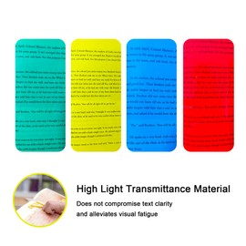 Dyslexia Tools for Kids Set, 1 Adjustable Window Size Hand-held Reading Aid, and 4 Colored Overlays Dyslexia Reading Strips, 8.3″ x 5.5″, Improve Focus, Reduce Visual Stress, Prevent Skipping Words