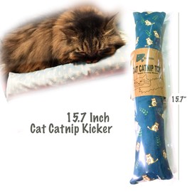 BALLMIE Cat Toys Catnip Kicker 15.7" Soft Velvet Clothing Catnip Toys (Green & Red, Mimicat X 2)