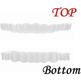 3 Piece Set Instant Dentures, Dentures, Beauty, Cosmetic Teeth, Upper & Lower Teeth, Instant Smile Pseudo and Denture Case, Missing Denture Repair Kit