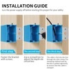 XIUTE 6 Pack 1-Gang PVC Electrical Box，Adjustable Electrical Boxes，Blue Outlet