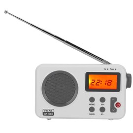 Radio Reloj Despertador, Subwoofer Am/FM Portátil Radio HiFi con Antena, Reloj de Frecuencia Multifuncional con Pantalla LCD con Función de Retroiluminación, para Familiares/Amigos