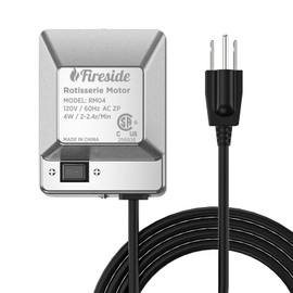 TURBRO Universal Stainless Steel Grill Rotisserie Motor, Heavy Duty 4W Replacement Motor with Waterproof On/Off Switch - Supports up to 40 lbs - CSA Certified - for Outdoor BBQ and Gatherings