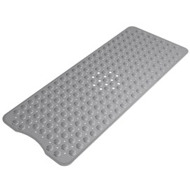 AmazerBath Shower Mat Non Slip 40 x 16 Inches, Shower Stall Mats with Suction Cups and Drain Holes, Non Slip Bath Mat for Tub for Elderly & Kids, Grey
