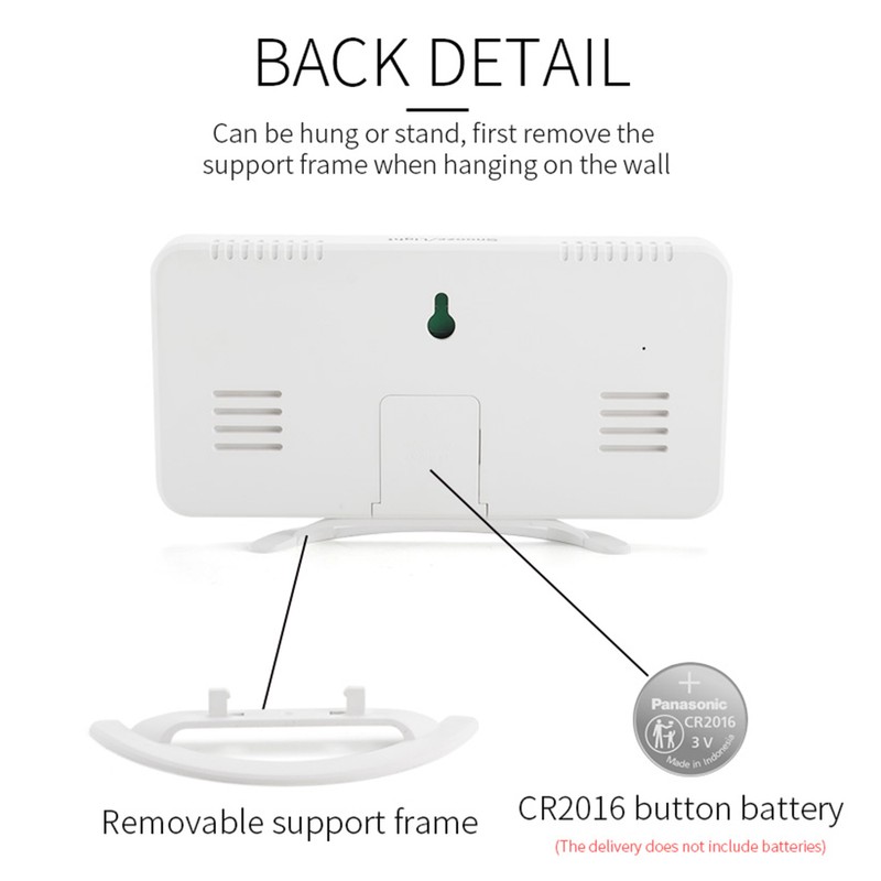 LED Mirror Clock Mini Digital Alarm Clock Table Clock with