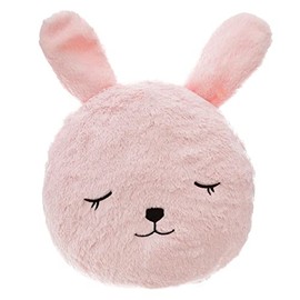 Round Rabbit Fur Cushion