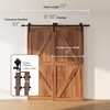 WINSOON 6FT Rail Single Track Bypass Sliding Barn Door Hardware