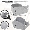 Aynaxcol Storage Basket Felt Storage Bin Whale Shaped Collapsible &