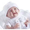 JC Toys Soft Body La Newborn in White Bunting and