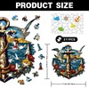 Ship Anchor Adult Wooden Jigsaw Puzzle, 211 Pieces 10.9x11 inches,