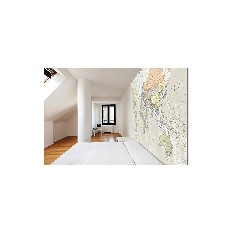 World Map Classic Mural 4-sheets
