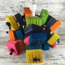 For Birds Sake Toys Macaw Toy ~ Cockatoo Toy ~ Kiwi's Kindling - Large Bird Toy - Wood  Bird Toy