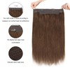 Sassina Invisible Wire Hair Extensions Real Human Hair with Transparent